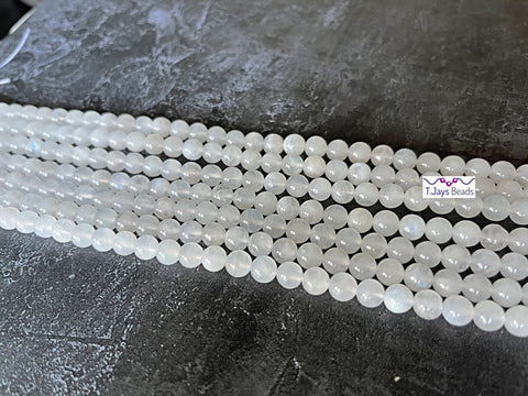 10mm White Moonstone Round Beads - A Grade