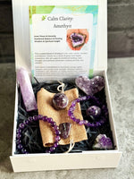 Calm Clarity: Amethyst Gemstone Gift Set | Healing Gemstones Crystals