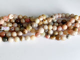 6mm Natural Pink Opal Round Beads