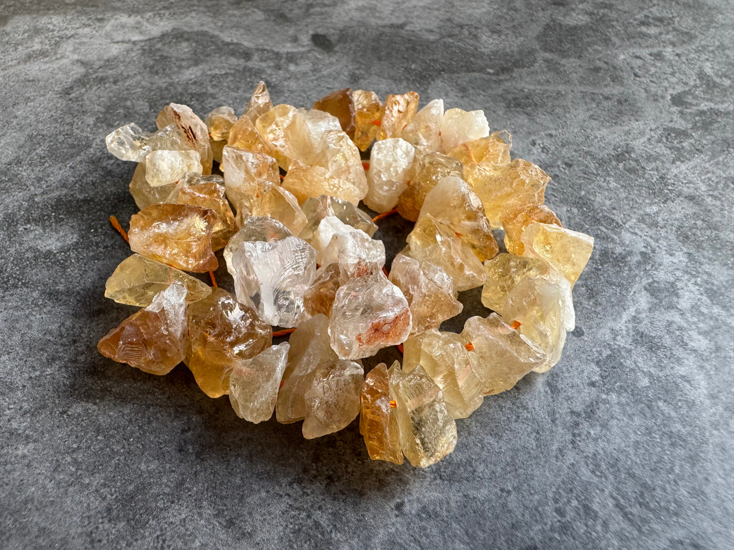 Citrine | Rough Raw Stone Beads | 10-15mm