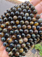 Tiger Eye (Dyed Blue) | Round Beads | 8mm | A Grade
