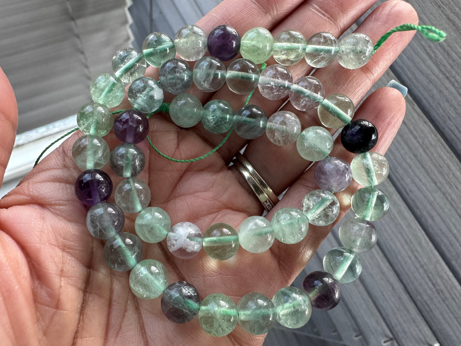 Rainbow Fluorite | Round Beads | 6mm