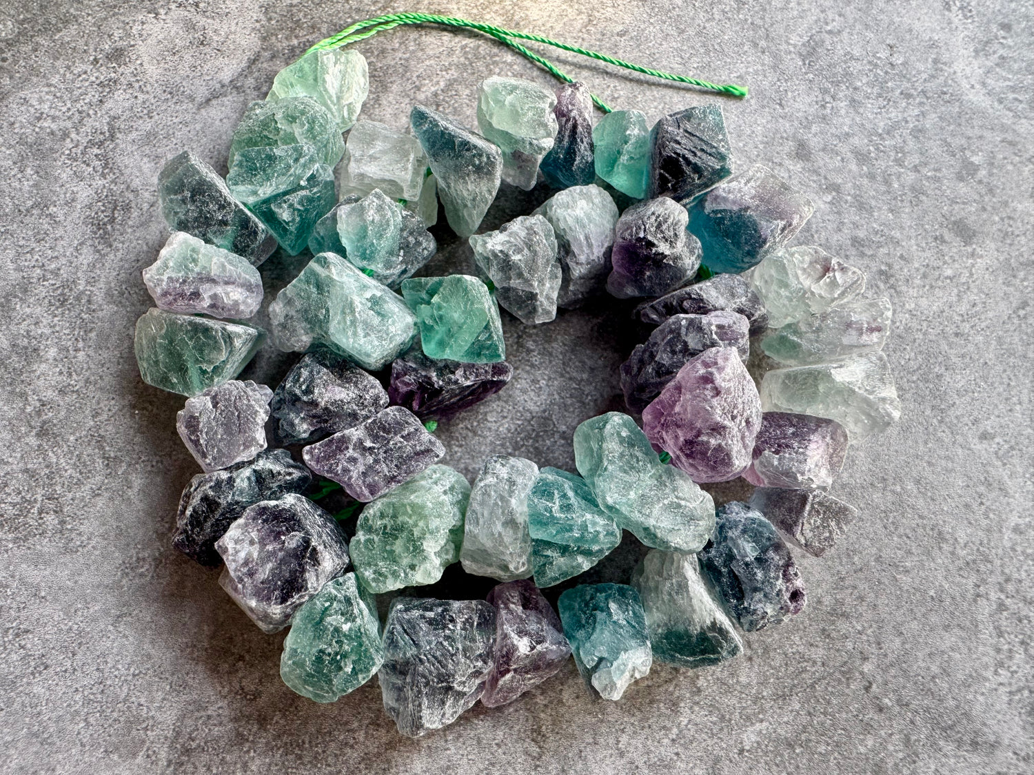 Rainbow Fluorite | Rough Raw Stone Beads | 10-15mm