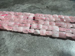 Rose Quartz | Faceted Flat Square Beads | 10x10x5mm
