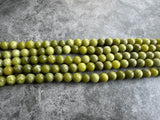 8mm Green Jade Round Beads