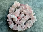 Rose Quartz | Rough Raw Stone Beads | 10-15mm