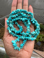 Blue Turquoise (Stabilised) | Chip Beads | 5-8mm | 32" String