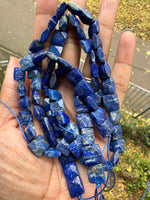 Lapis Lazuli | Faceted Flat Square Beads | 10x10x5mm | A Grade