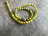 6mm Green Jade Round Beads
