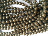 Pyrite Round Beads - 8mm