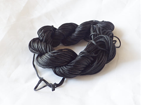 Black Nylon Thread Beading Cord 1mm (10 metres)