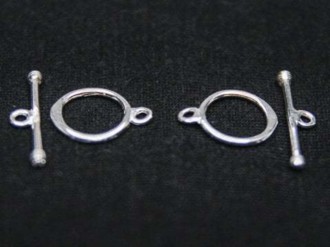 Sterling Silver Plain Toggle Clasp