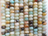 Multicoloured Amazonite Rondelle Beads - 5x8mm
