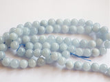 10mm Aquamarine Round Beads