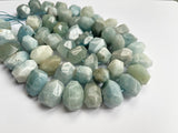 Aquamarine Faceted Nugget Beads