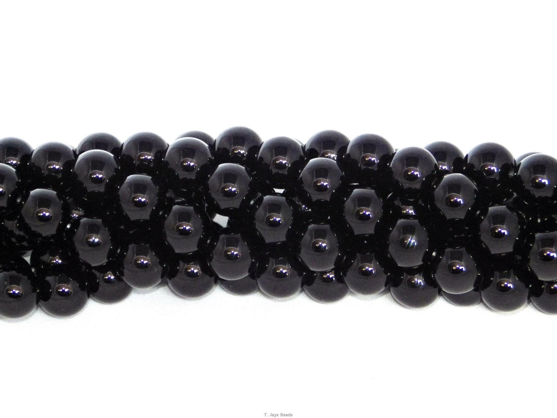 8mm black onyx round beads