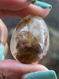 African Moss Agate Polished Pebble/Egg (22 x 30mm)