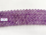 8mm Light Amethyst Round Beads