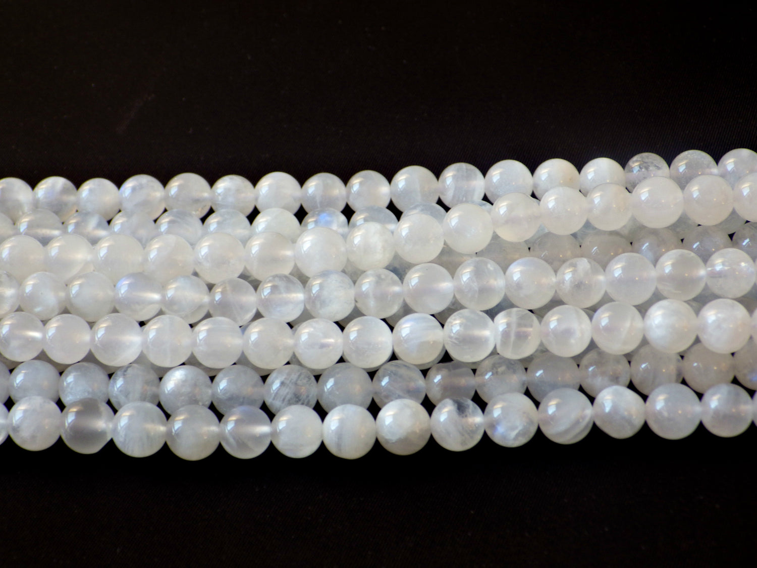 White Moonstone (White) | Round Beads | 8mm | A Grade