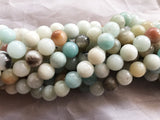 Multicoloured Amazonite Round Beads - 6mm