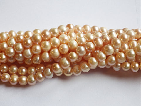 7-8mm Pink Freshwater Potato Pearl Beads
