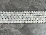 6mm Faceted Moonstone Round Beads