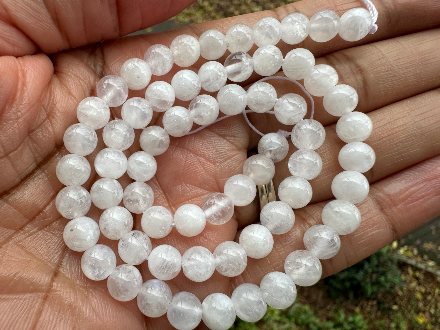 Moonstone (White) | Round Beads | 6mm | A Grade