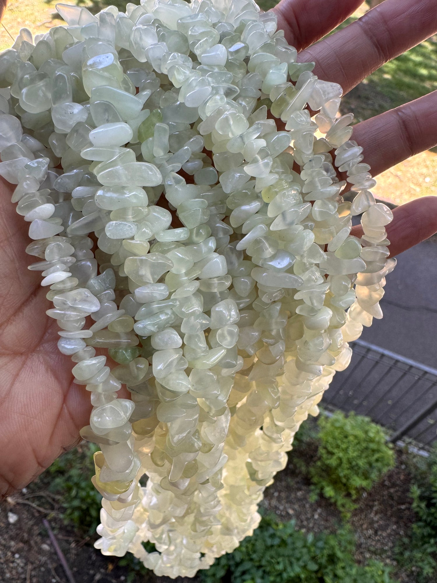 New Jade | Chip Beads | 5-8mm | 32" String