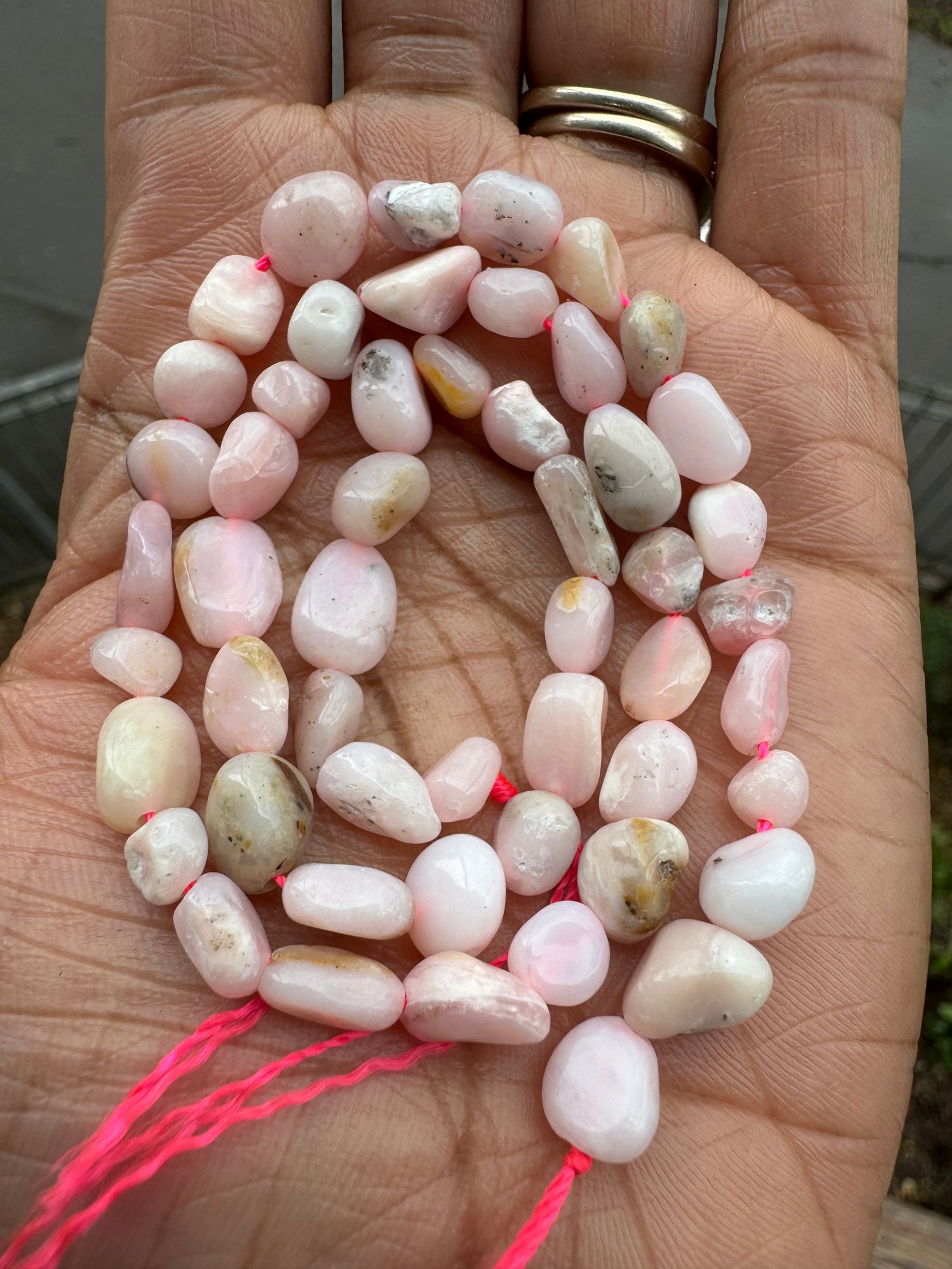 Pink Opal | Nugget Beads | 6-8mm