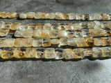 Citrine Faceted Flat Square Beads 10x10x5mm