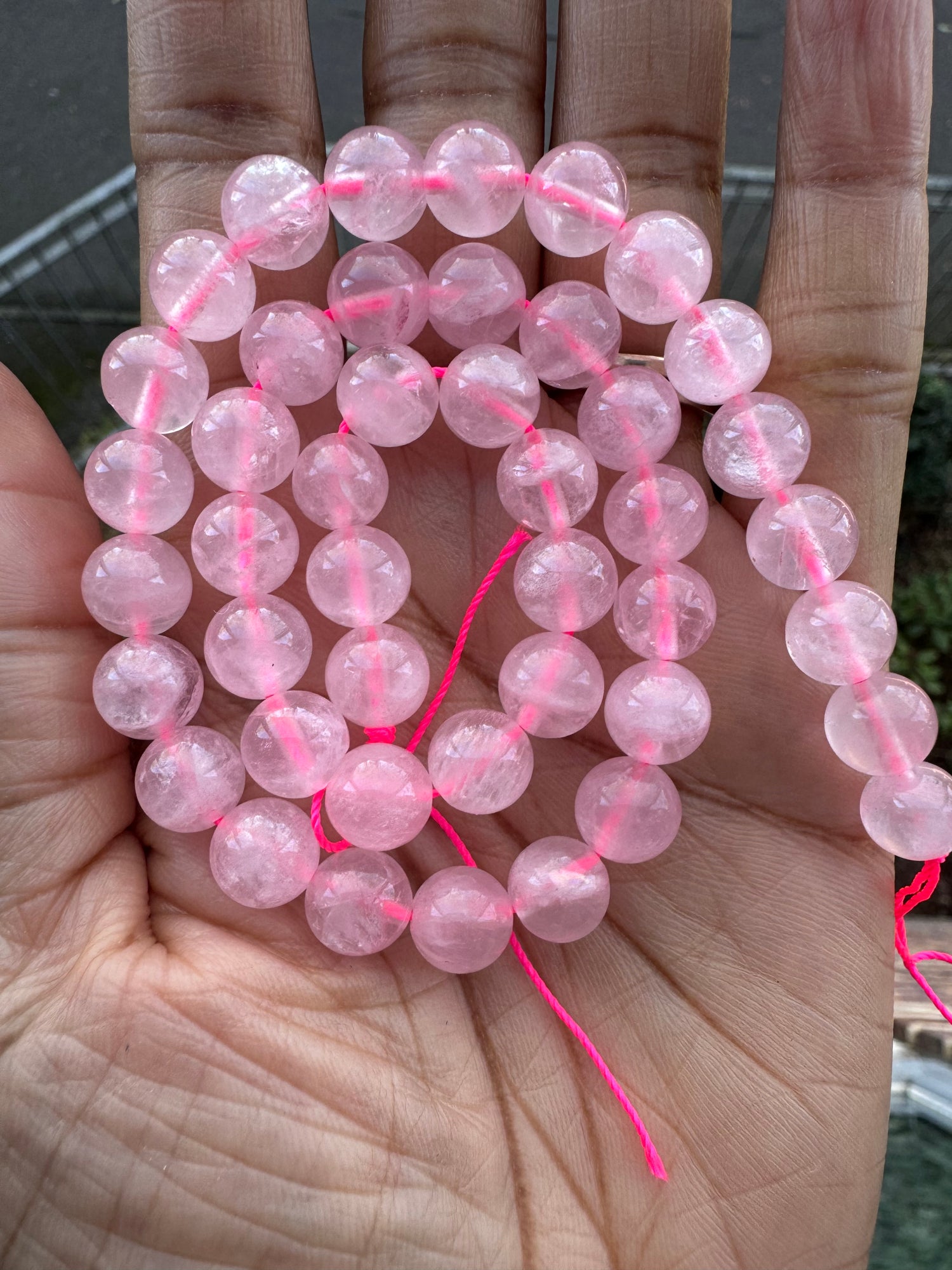 Rose Quartz  | Round Beads | 8mm | B Grade