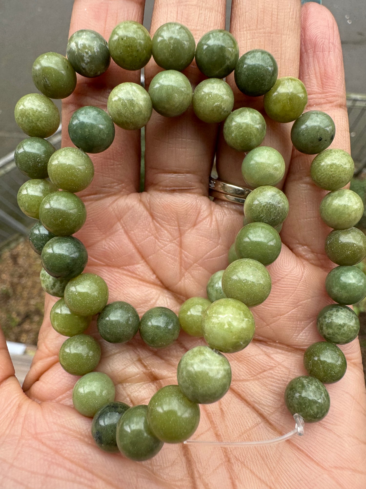Olive Jade | Round Beads | 8mm