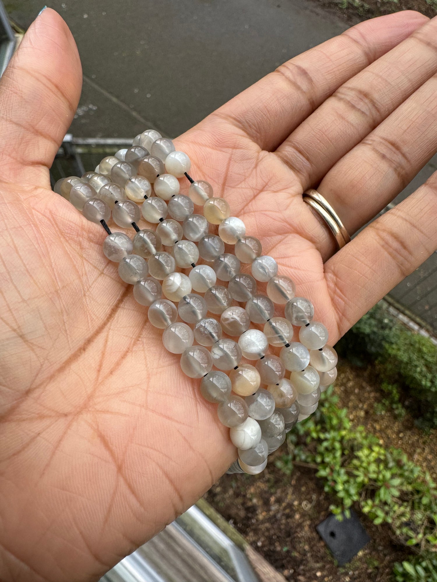 Moonstone (Grey) | Round Beads | 6mm | A Grade