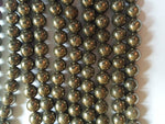 Pyrite Round Beads - 8mm