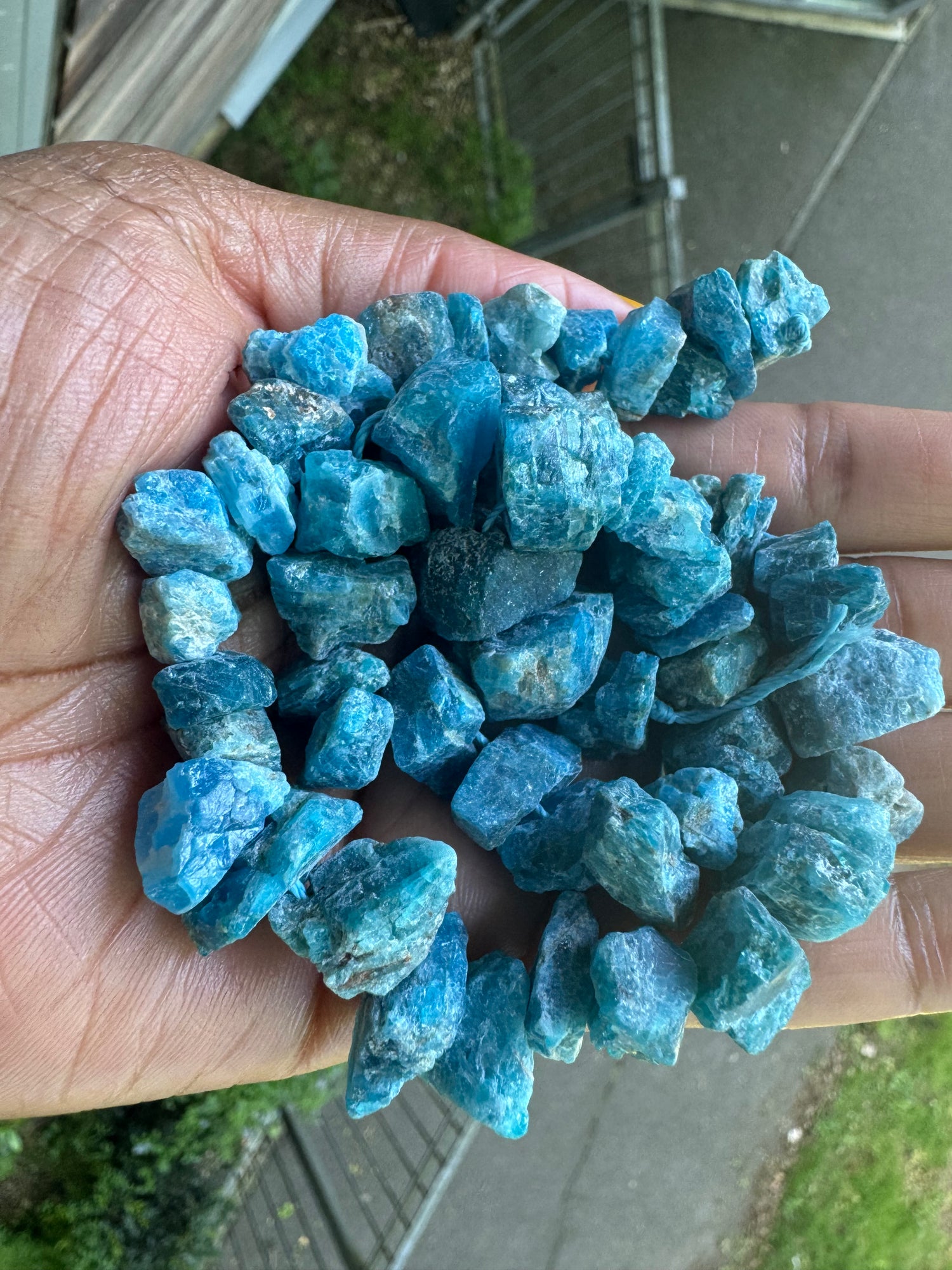 Apatite | Rough Raw Stone Beads | 10-15mm