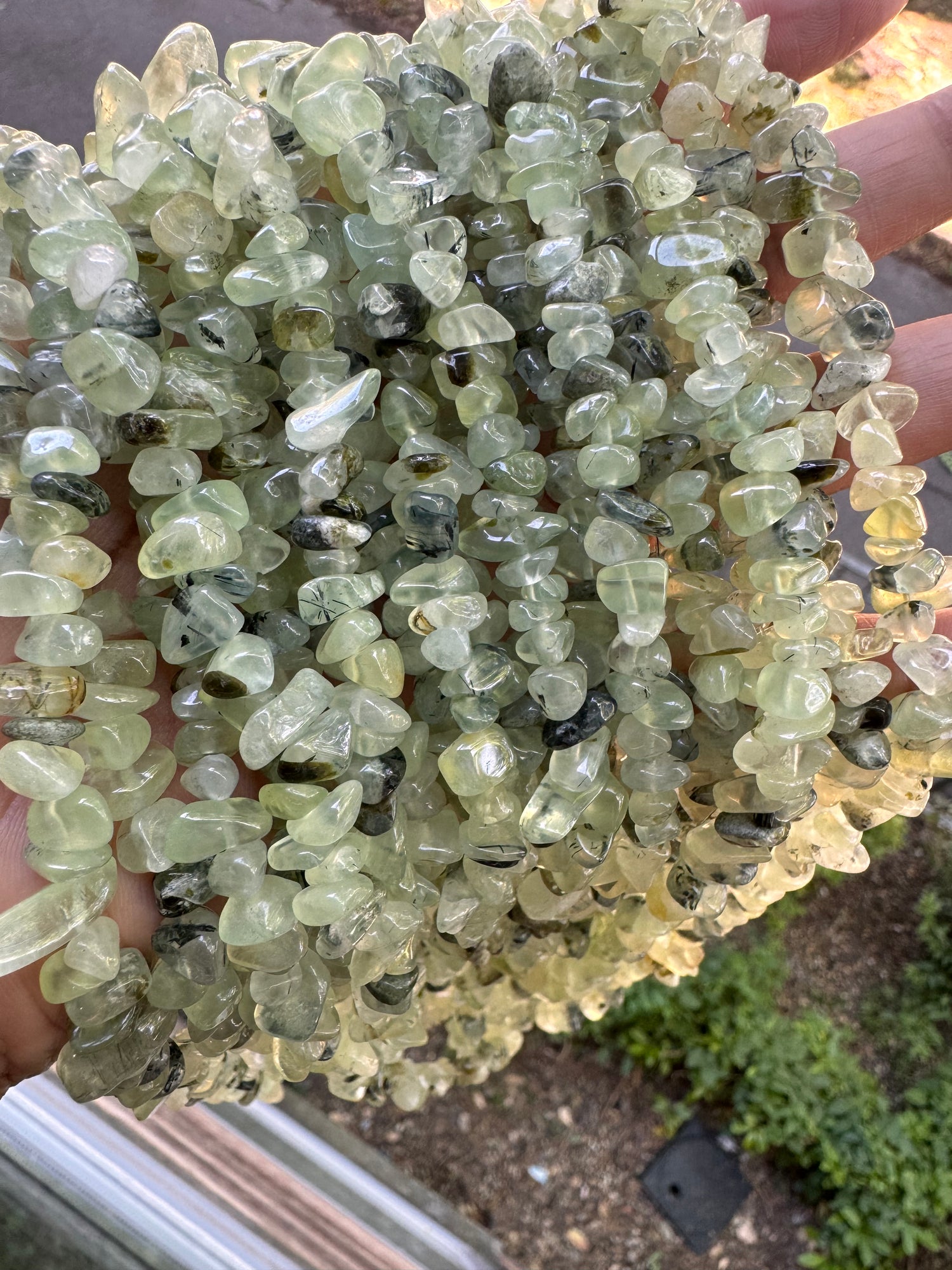 Prehnite | Chip Beads | 5-8mm