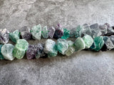 Rainbow Fluorite  | Rough Raw Stone Beads | 10-15mm