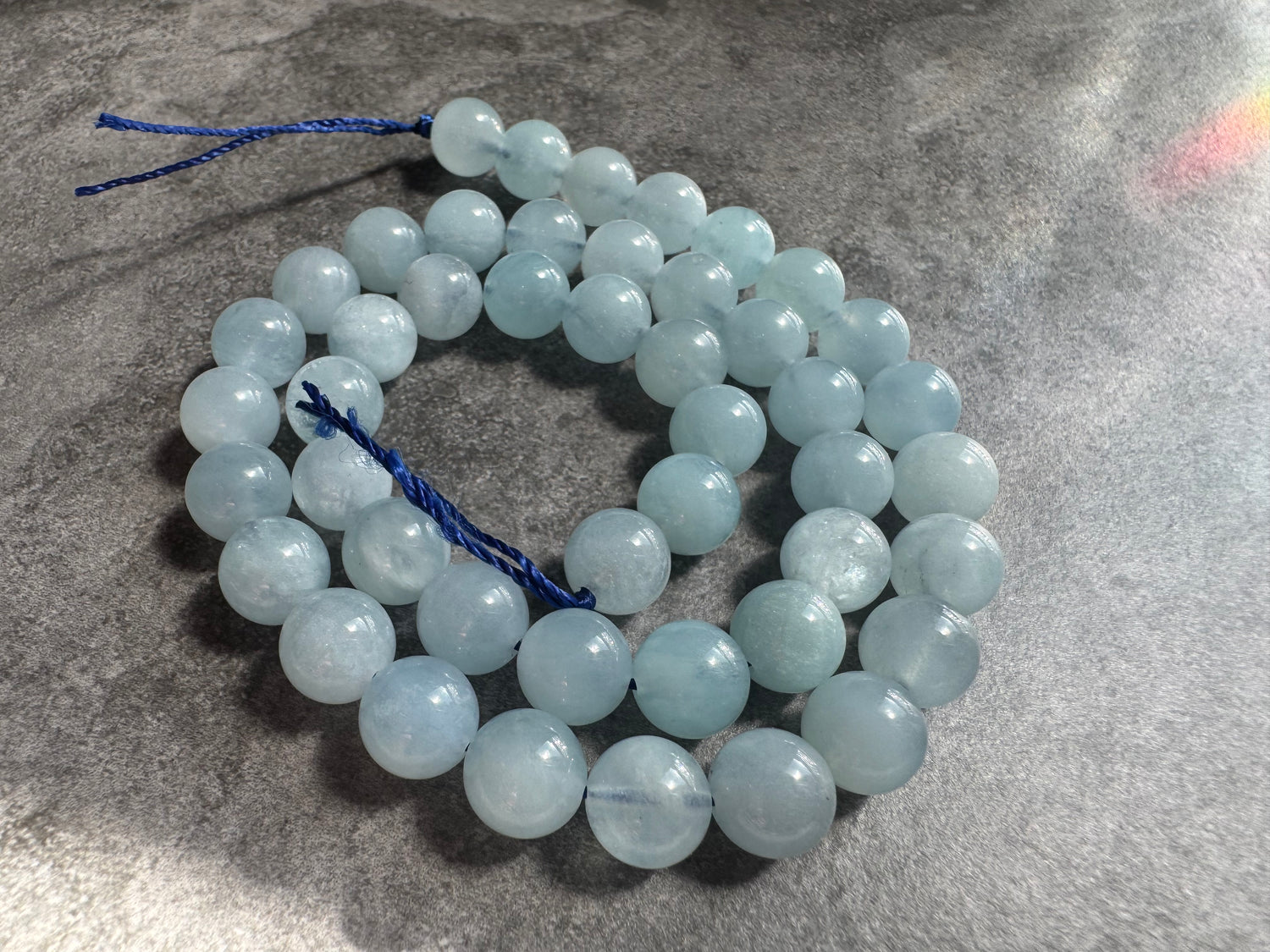 Aquamarine | Round Beads | 8mm | A Grade