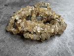 Golden rutilated quartz chip beads