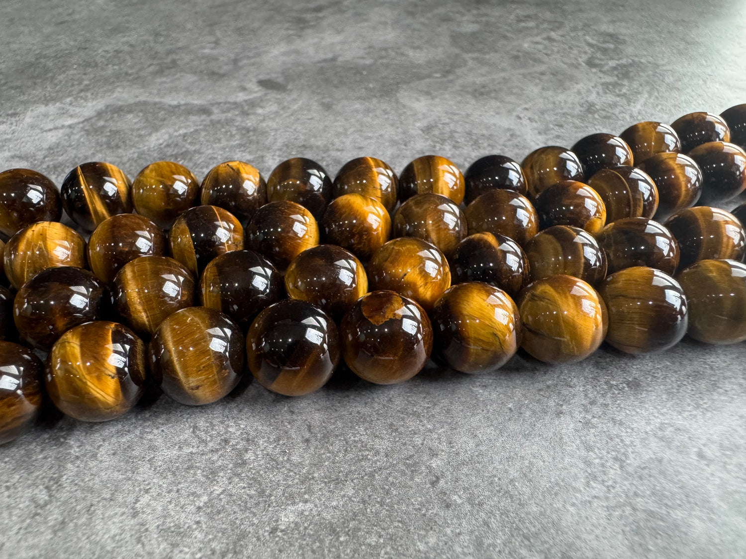 Tiger Eye | Round Beads | 12mm | A Grade