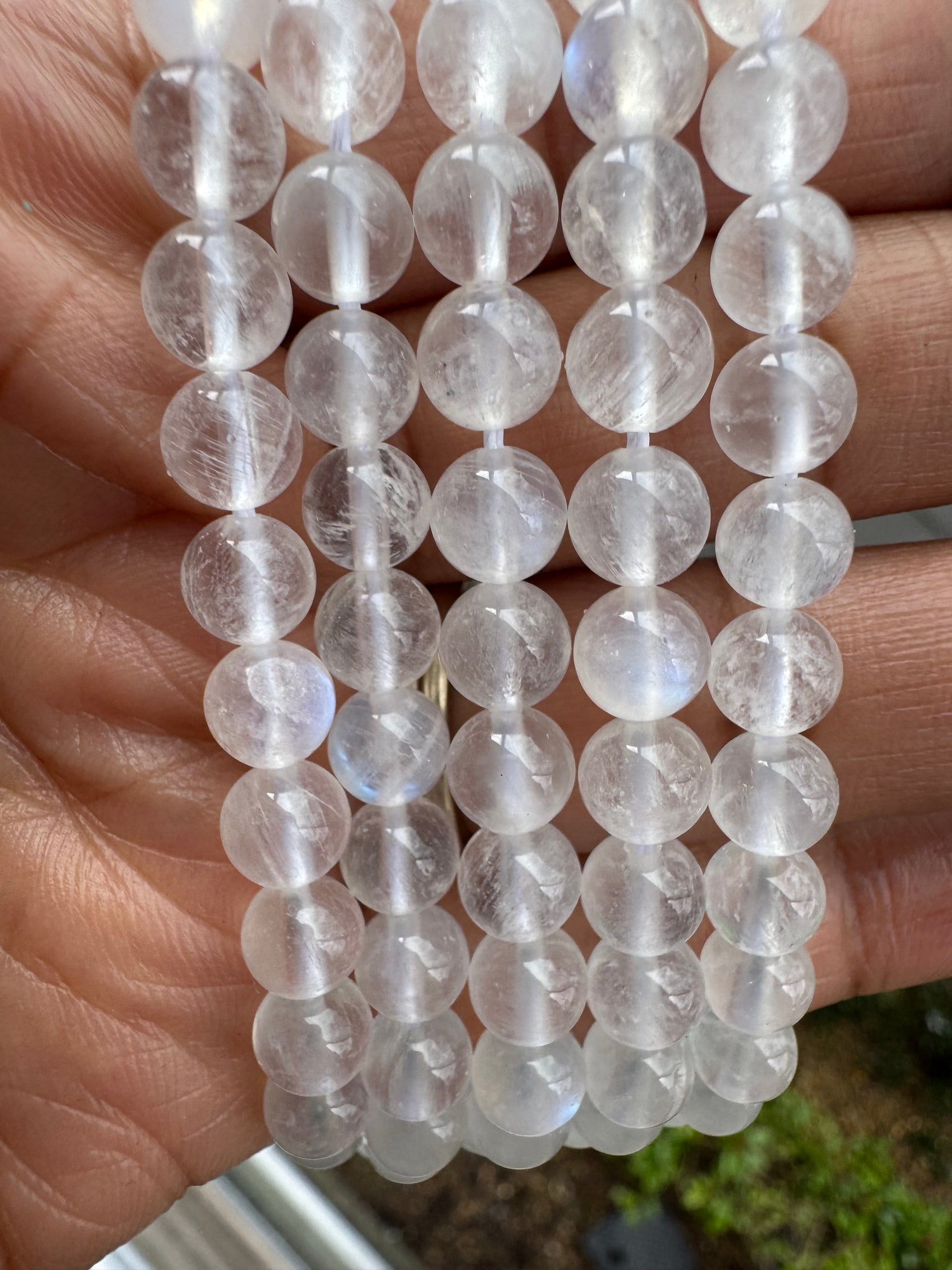 Moonstone (White) | Round Beads | 6mm | A Grade