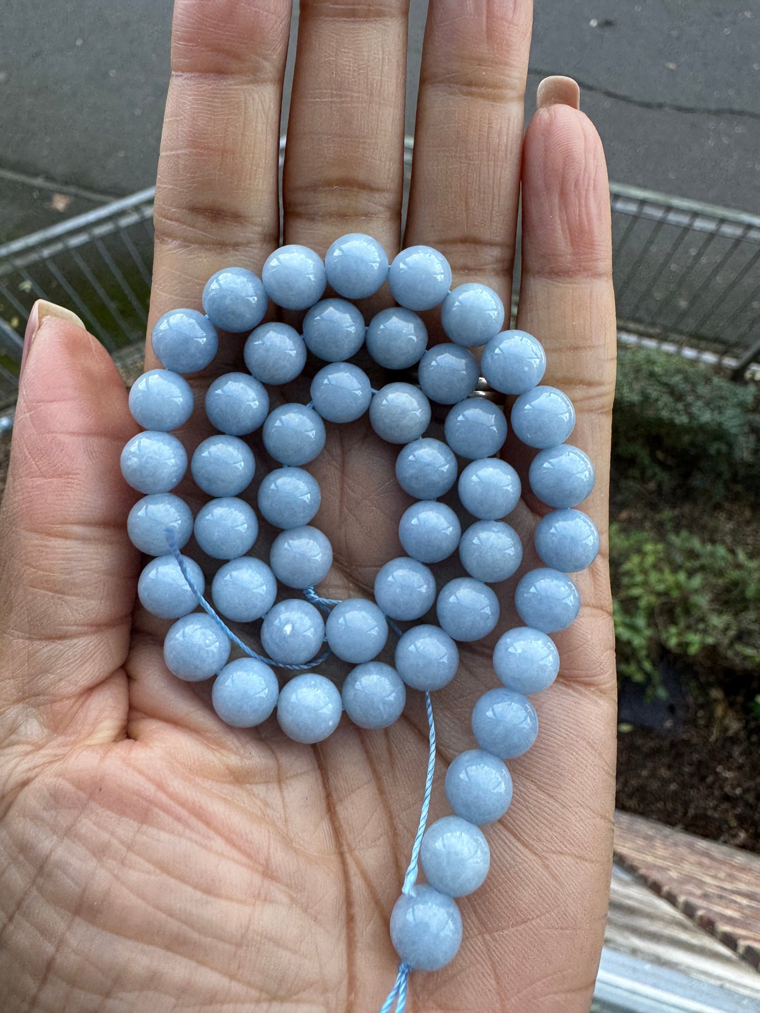 Angelite | | Round Beads | 8mm | A Grade