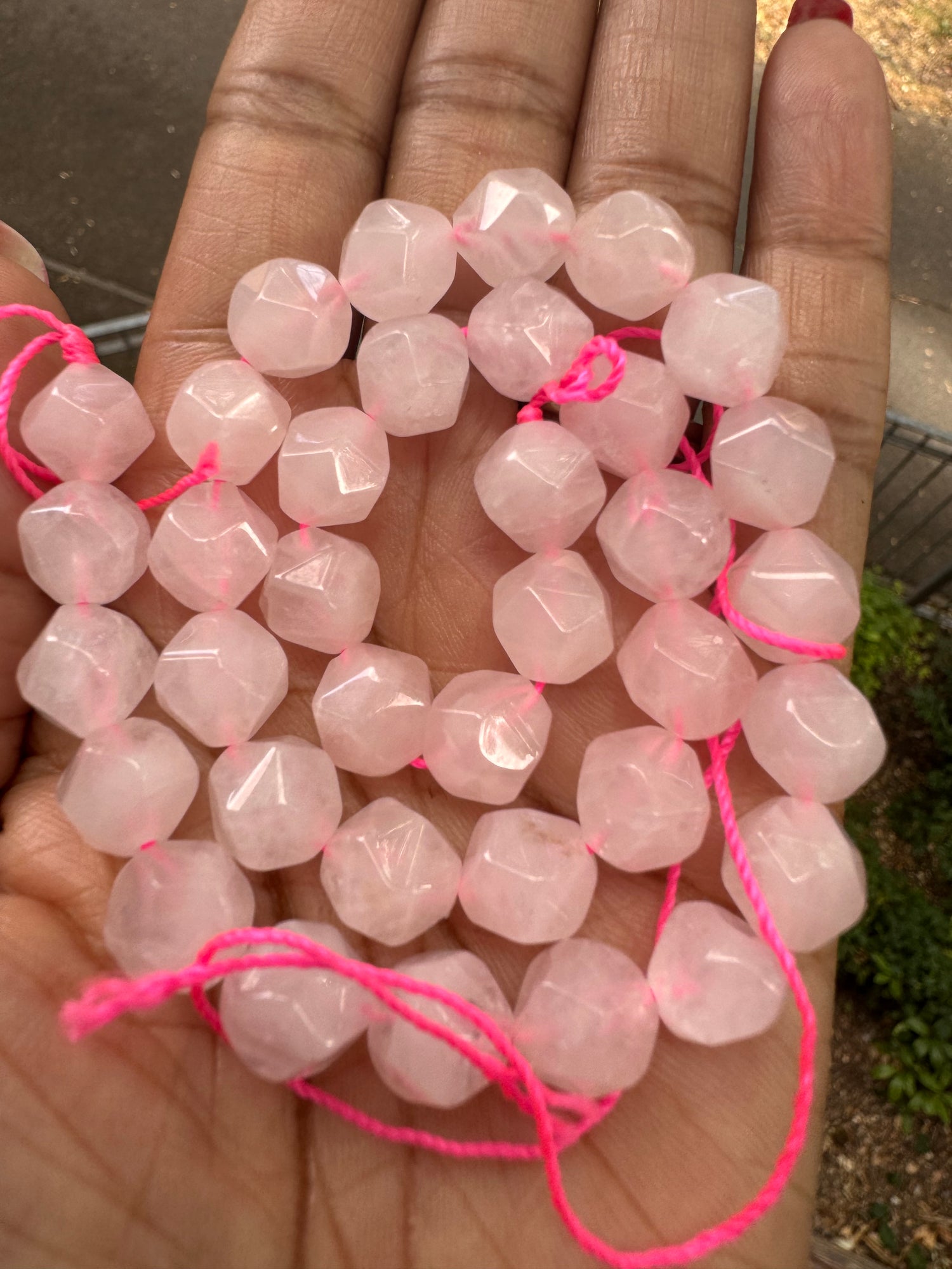 Rose Quartz | Faceted Round Beads | 10mm | B Grade