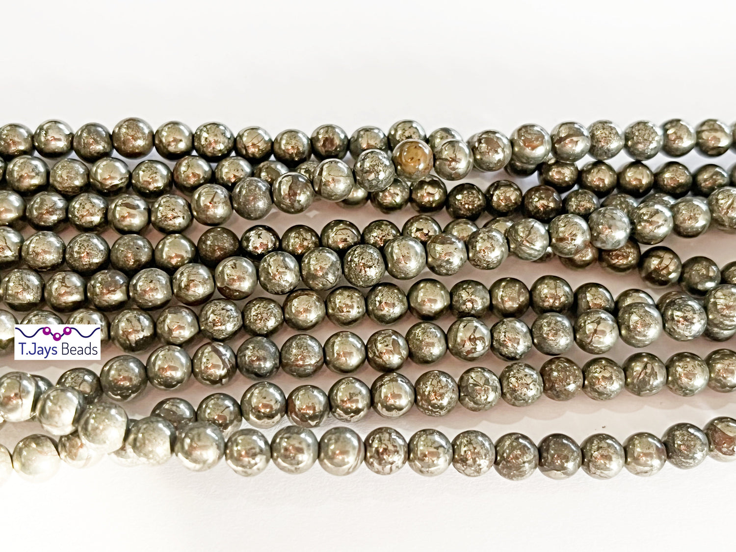 Pyrite | Round Beads | 6mm | A Grade