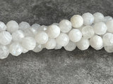6mm Faceted Moonstone Round Beads