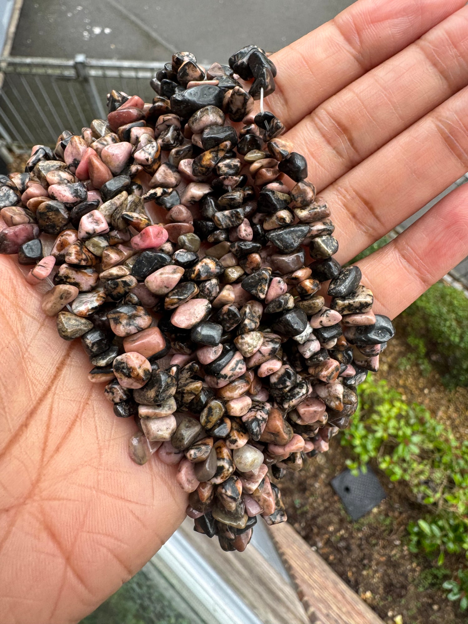 Rhodonite | Chip Beads | 5-8mm | 32" String