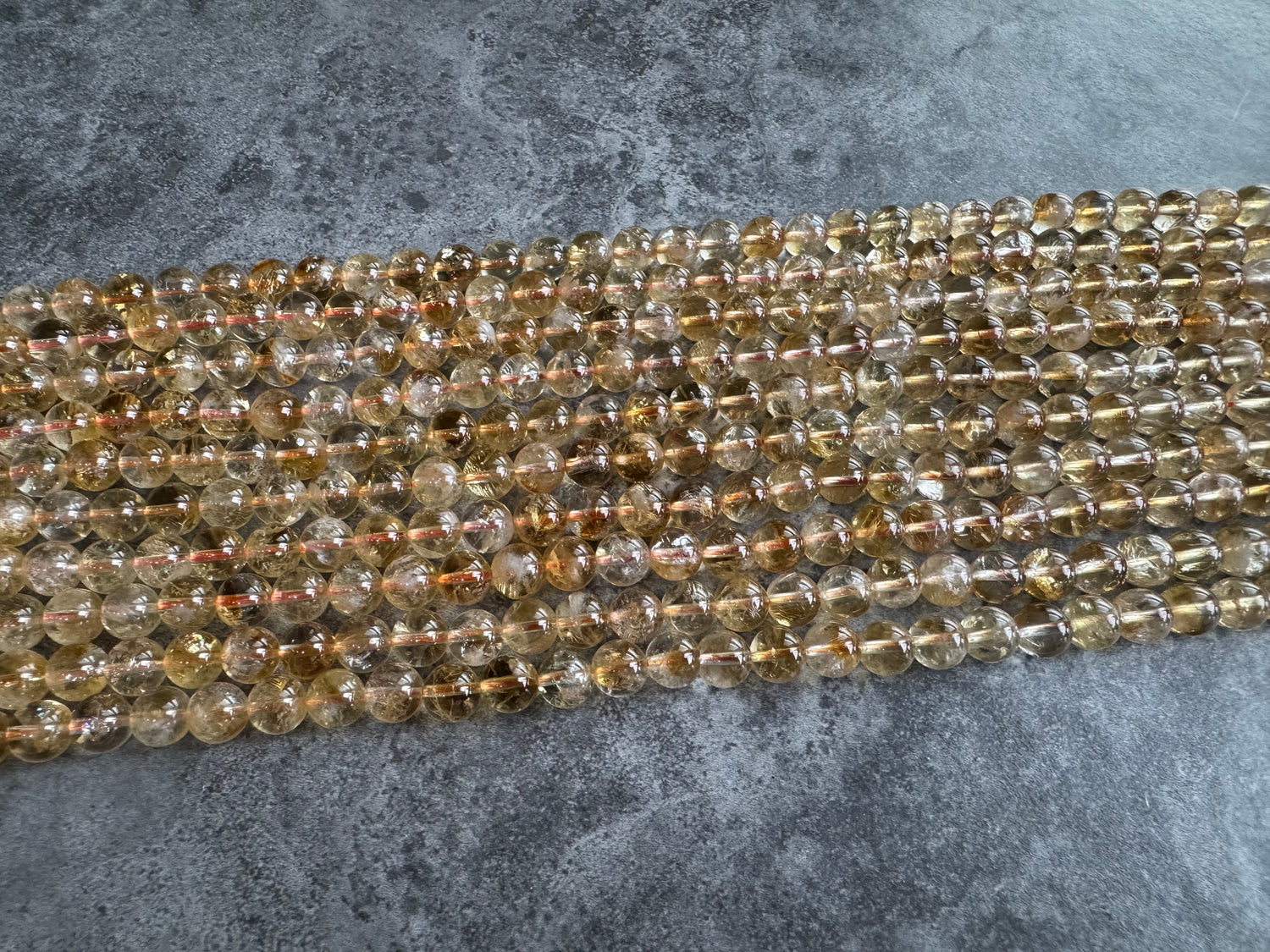 Citrine | Round Beads | 6mm | A Grade