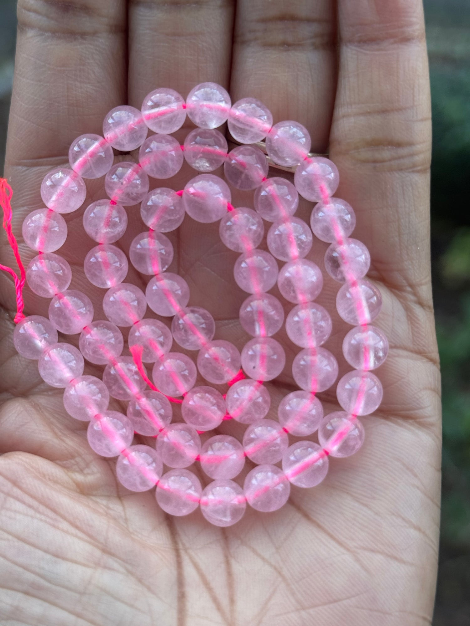 Rose Quartz  | Round Beads | 6mm | B Grade