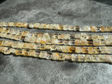 Citrine Faceted Flat Square Beads 10x10x5mm