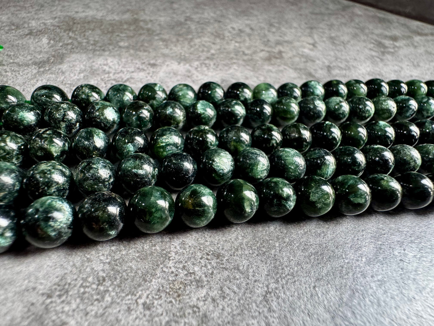 Seraphinite | Round Beads | 7.8mm | A Grade